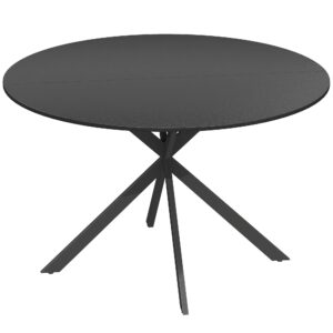 Wohnli Möbelsuche - ESSTISCH rund Schwarz 120/120/75 cm
