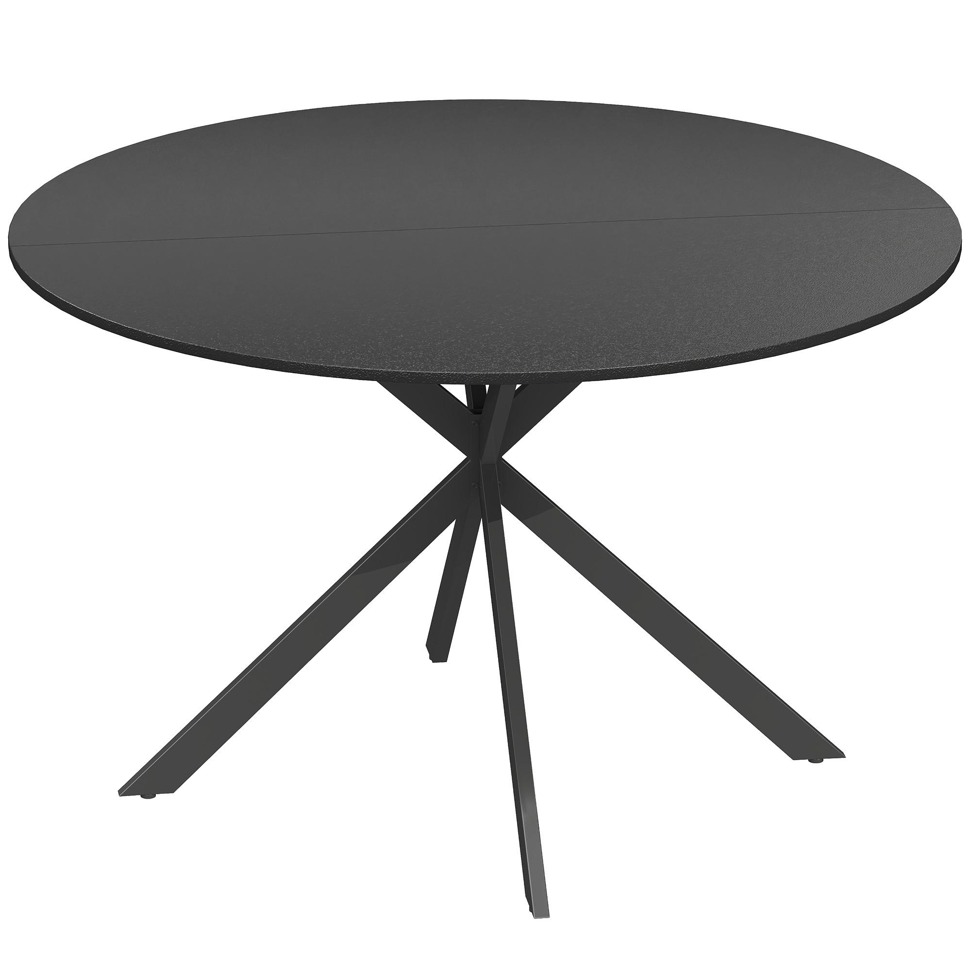 Wohnli Möbelsuche - ESSTISCH rund Schwarz 120/120/75 cm