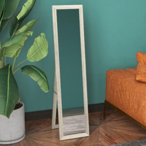 wohnli-moebel-suche-800001421457-1 GANZKÖRPERSPIEGEL MDF Glas Grau Holzwerkstoff HOMCOM Spiegel > Standspiegel Grau