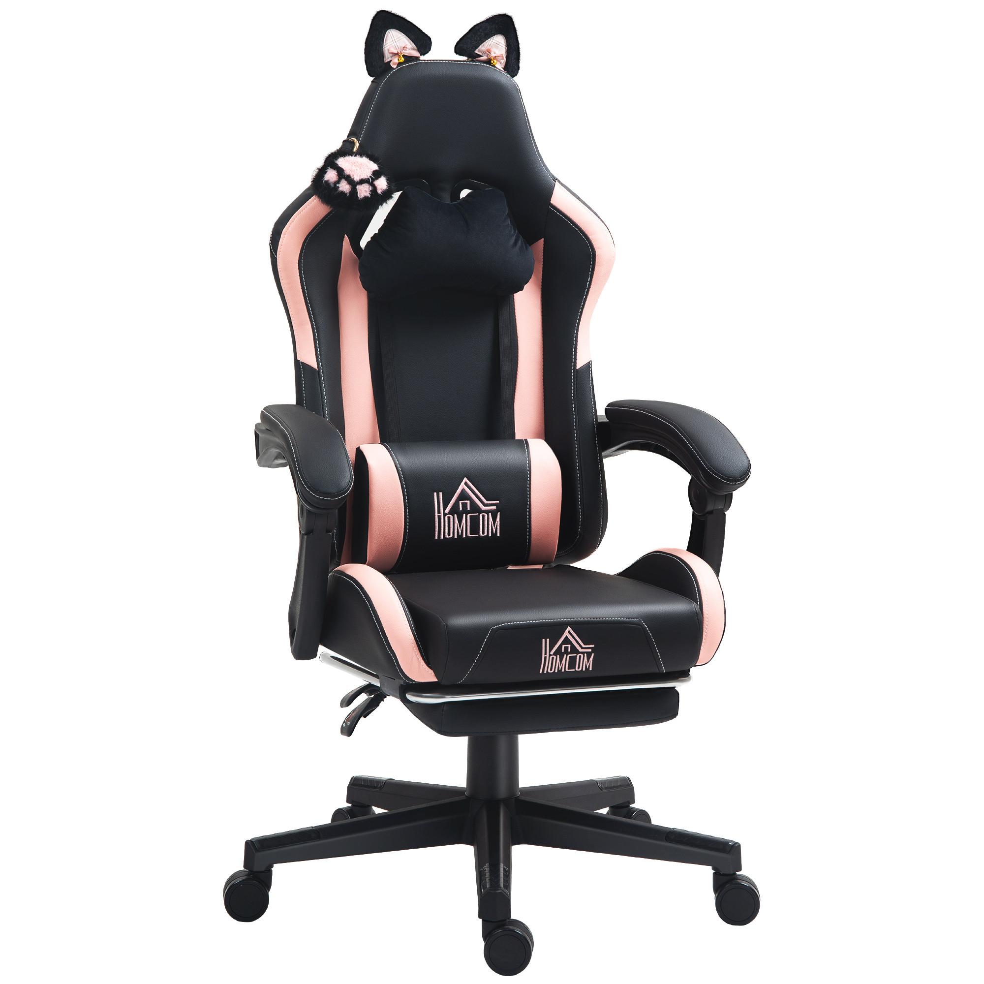 Wohnli Möbelsuche - GAMINGSTUHL mit Lendenkissen Rosa