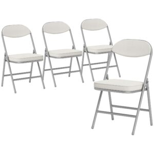 wohnli-moebel-suche-800001422712 Wohnli Möbelsuche - KLAPPSTUHL 4er Set Polyester Stahl Cremeweiß