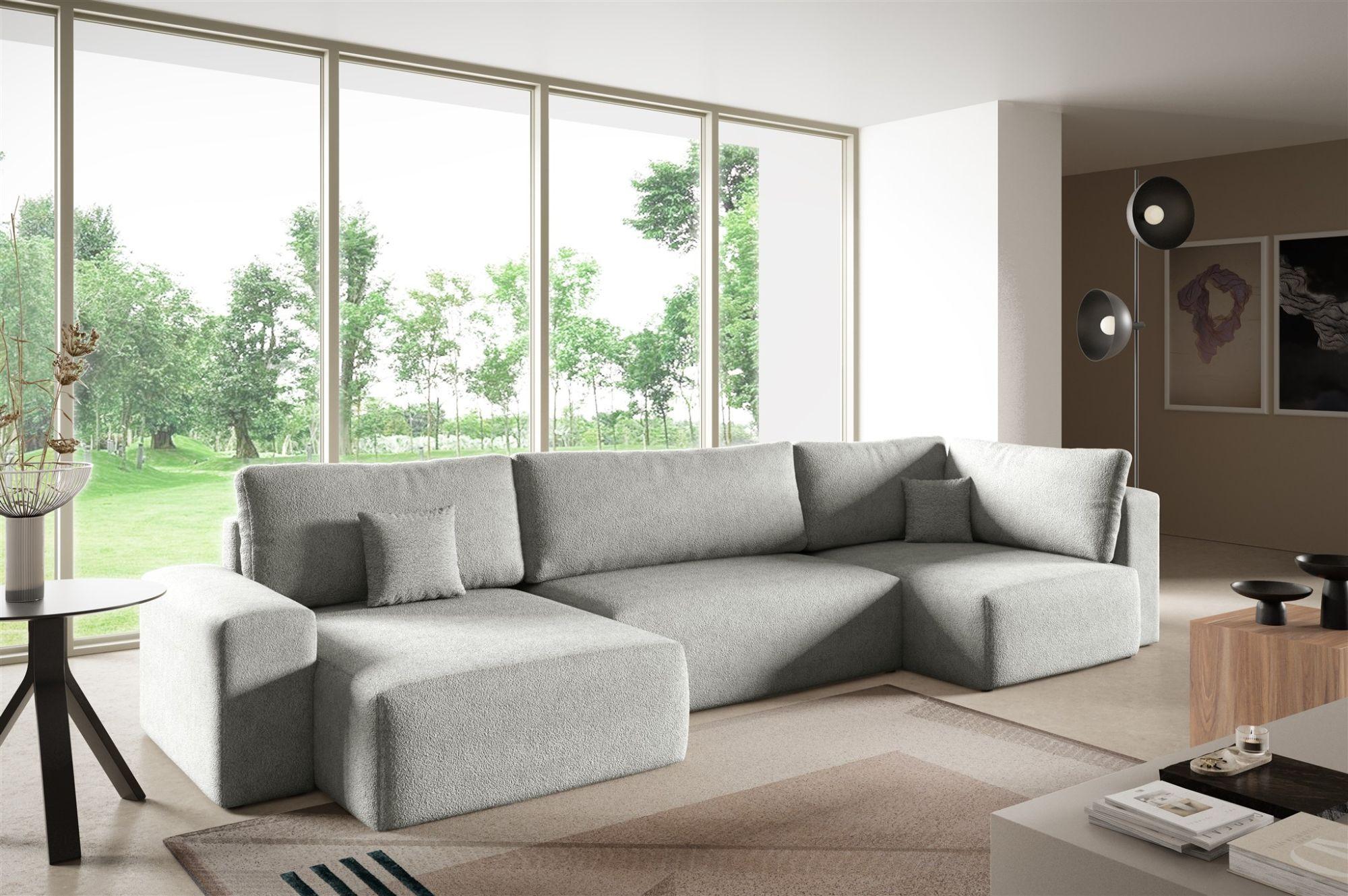 wohnli-moebel-suche-800001422869-1 WOHNLANDSCHAFT Arona Xl Textil Fun Möbel Möbel > Sofas & Couches > Wohnlandschaften > Wohnlandschaften U-Form Grau