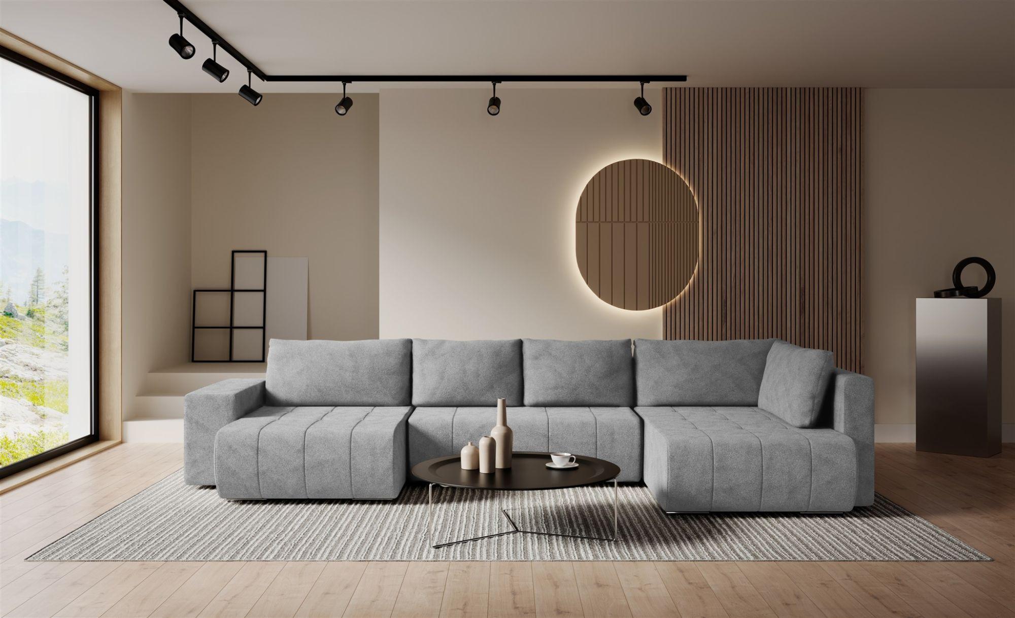 wohnli-moebel-suche-800001422931-1 WOHNLANDSCHAFT Armanda Textil Fun Möbel Möbel > Sofas & Couches > Wohnlandschaften > Wohnlandschaften U-Form Grau