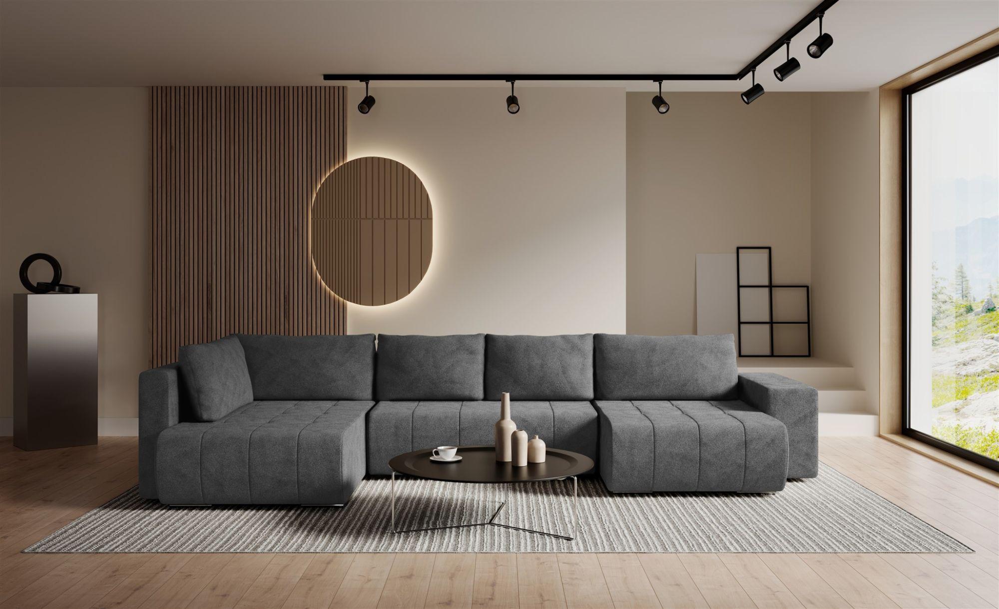 wohnli-moebel-suche-800001422943-1 WOHNLANDSCHAFT Armanda Textil Fun Möbel Möbel > Sofas & Couches > Wohnlandschaften > Wohnlandschaften U-Form Grau