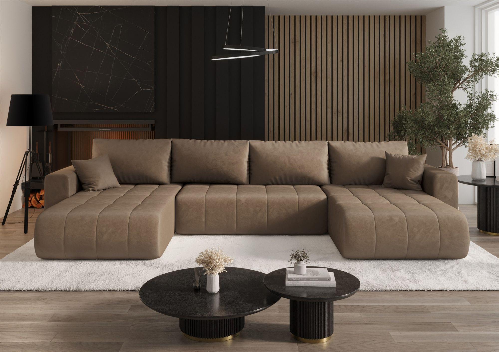 wohnli-moebel-suche-800001422968-1 WOHNLANDSCHAFT Camila In Monolith Textil Fun Möbel Möbel > Sofas & Couches > Wohnlandschaften > Wohnlandschaften U-Form Braun