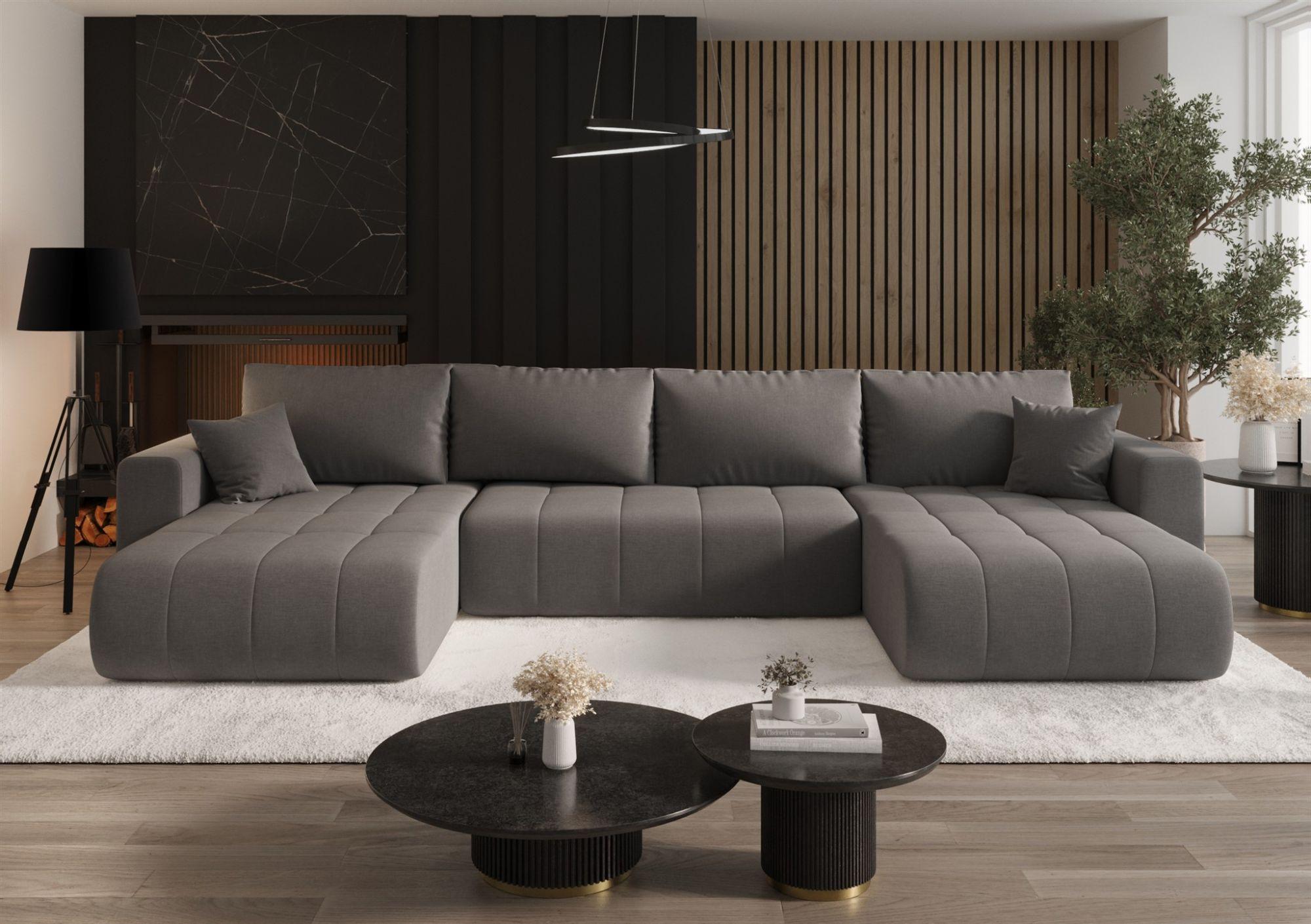 wohnli-moebel-suche-800001422981-1 WOHNLANDSCHAFT Camila In Wind Textil Fun Möbel Möbel > Sofas & Couches > Wohnlandschaften > Wohnlandschaften U-Form Grau