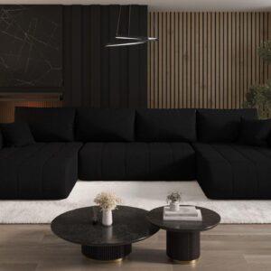 wohnli-moebel-suche-800001422983-1 WOHNLANDSCHAFT Camila In Wind Textil Fun Möbel Möbel > Sofas & Couches > Wohnlandschaften > Wohnlandschaften U-Form Schwarz