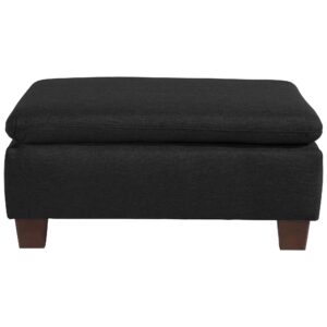 wohnli-moebel-suche-800001423019-1 POLSTERHOCKER Kaylil Flachgewebe schwarz Kunststoff 58aufmkessel Möbel > Sessel > Hocker Schwarz