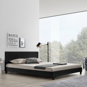 wohnli-moebel-suche-800001424272-1 POLSTERBETT Albacete Textil Corium Möbel > Betten > Polsterbetten Schwarz