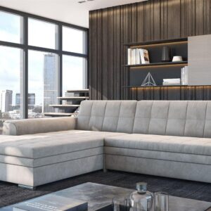 ECKSOFA Lusaka Mit Schlaffunktion Textil Fun Möbel Möbel > Sofas & Couches > Wohnlandschaften > Ecksofas Beige