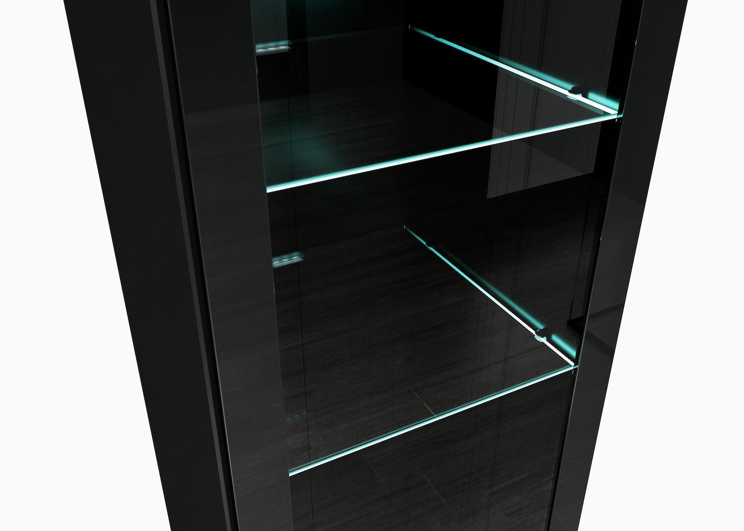 wohnli-moebel-suche-800001426016-1 BADEZIMMERSCHRANK Rio mit 2 Schwarz Hochglanz - 30 x 30 x 130 cm Holz Badplaats Möbel > Schränke > Badezimmerschränke Schwarz