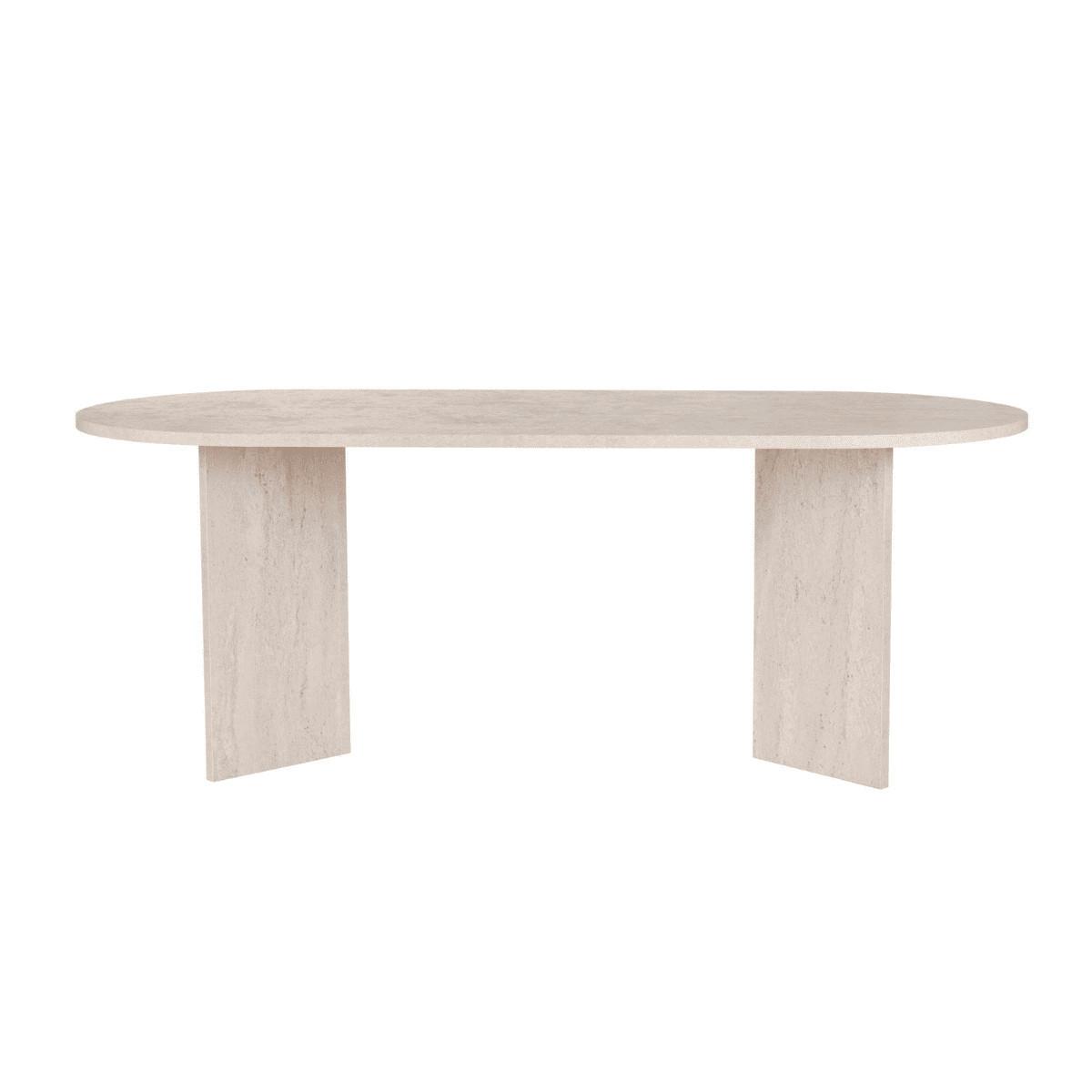 Wohnli Möbelsuche - ESSTISCH mit ovaler Tischplatte L200 cm 90/200/75 cm