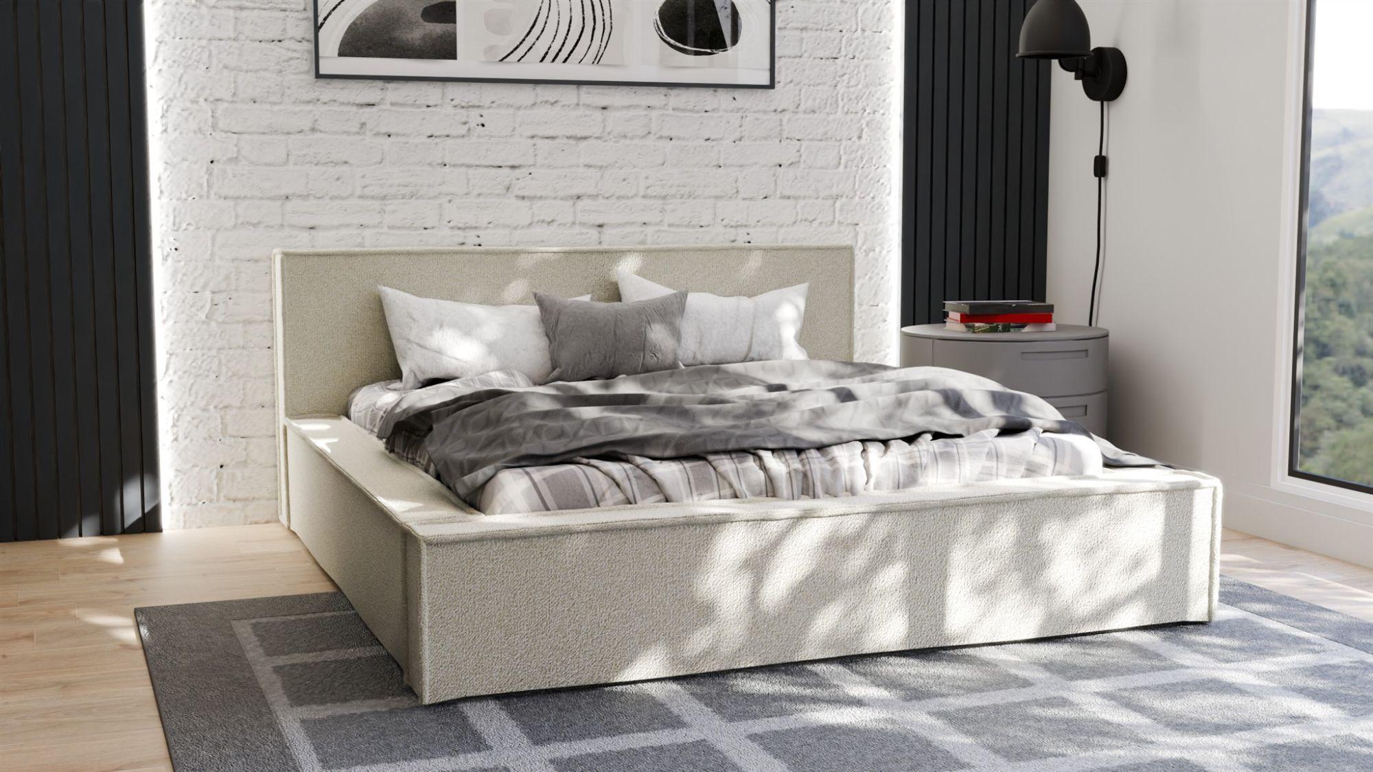 POLSTERBETT Aldana Komplettset Textil Fun Möbel Möbel > Betten > Polsterbetten Weiß