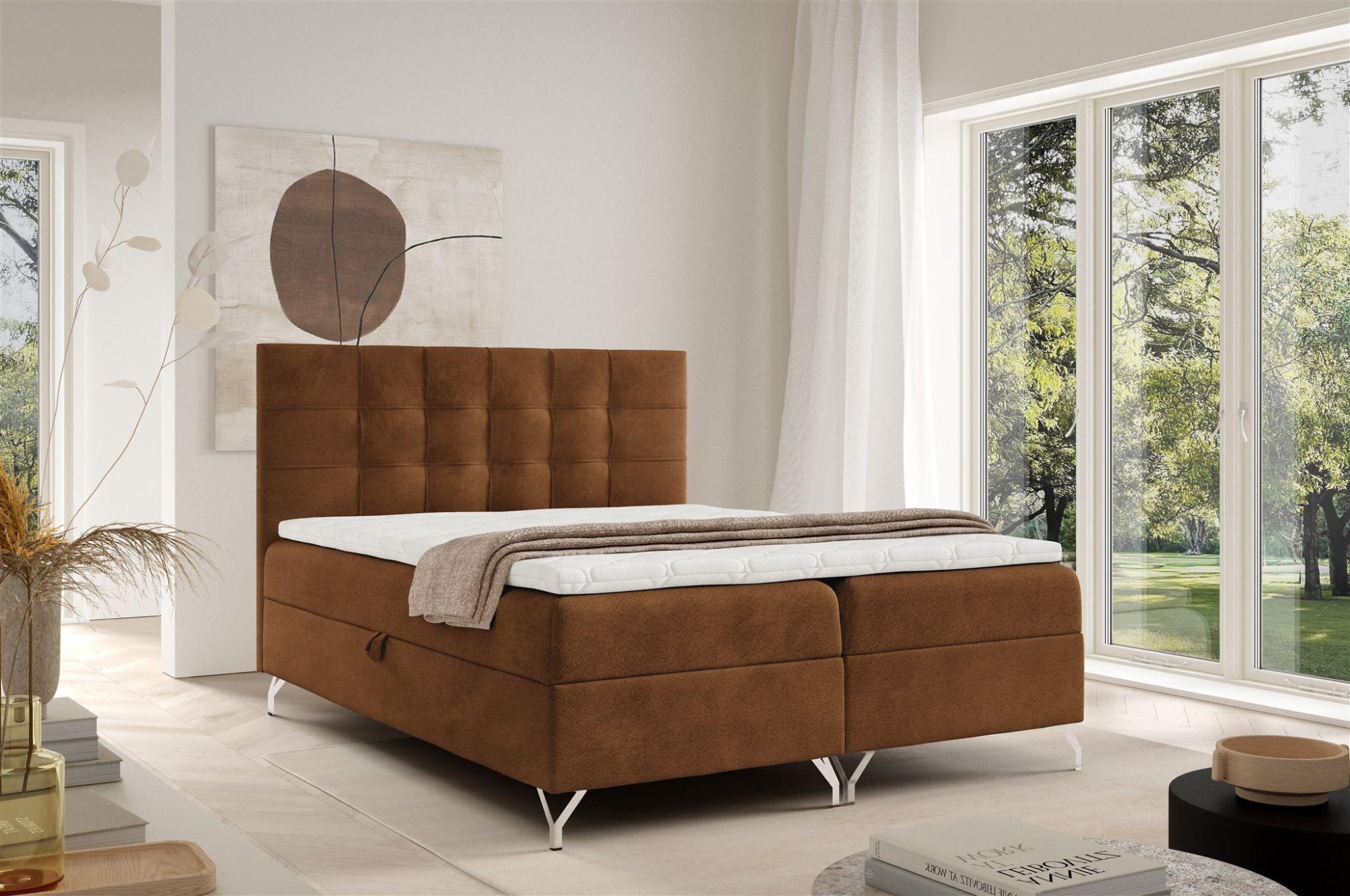 BOXBETT Candela Textil Fun Möbel Möbel > Betten > Boxspringbetten Braun