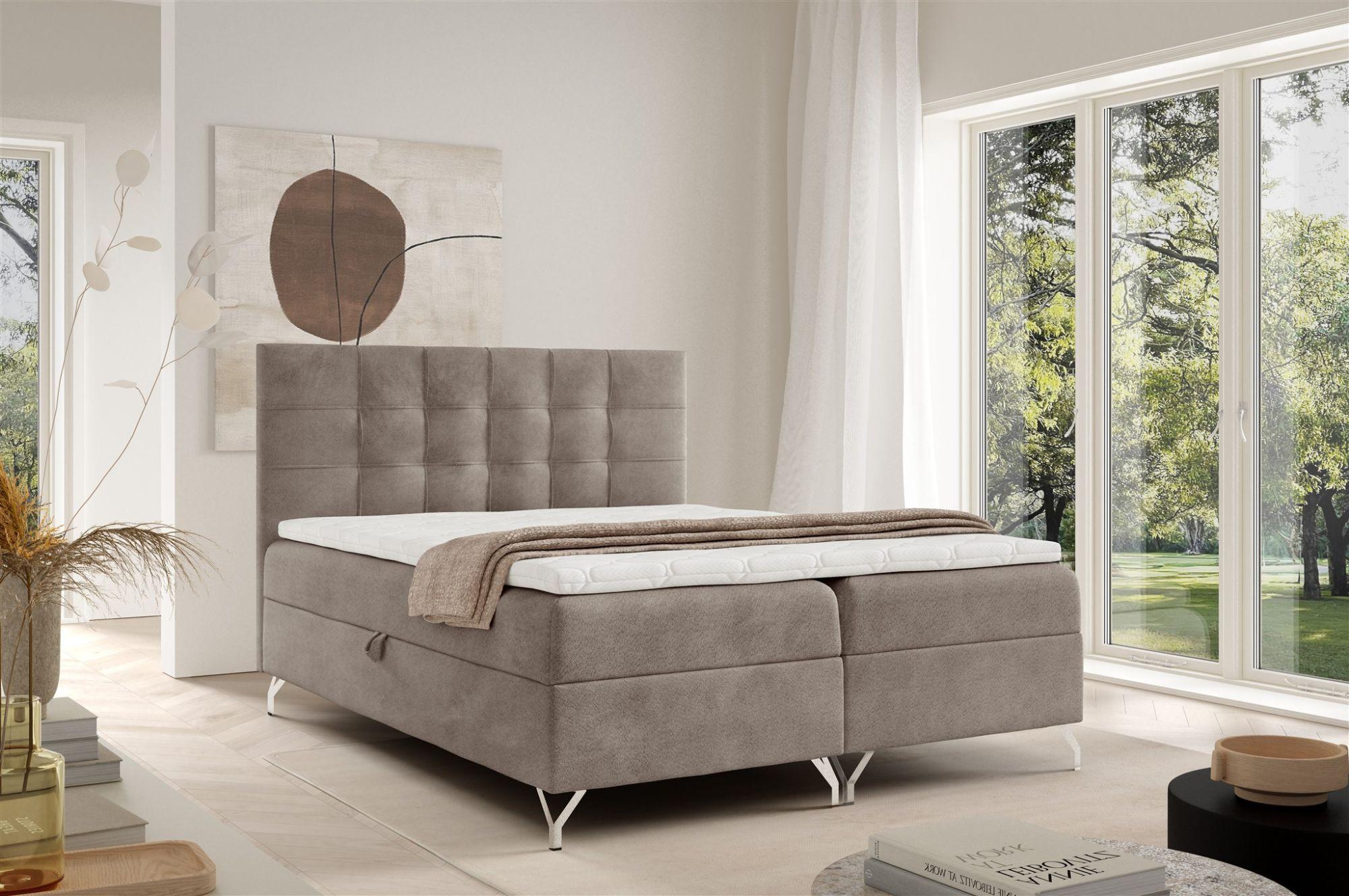 BOXBETT Candela In überlänge Textil Fun Möbel Möbel > Betten > Boxspringbetten Beige