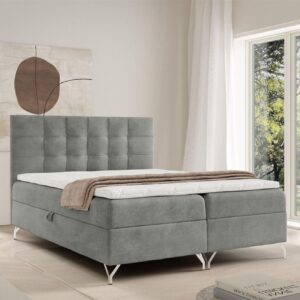 BOXBETT Candela In überlänge Textil Fun Möbel Möbel > Betten > Boxspringbetten Grau