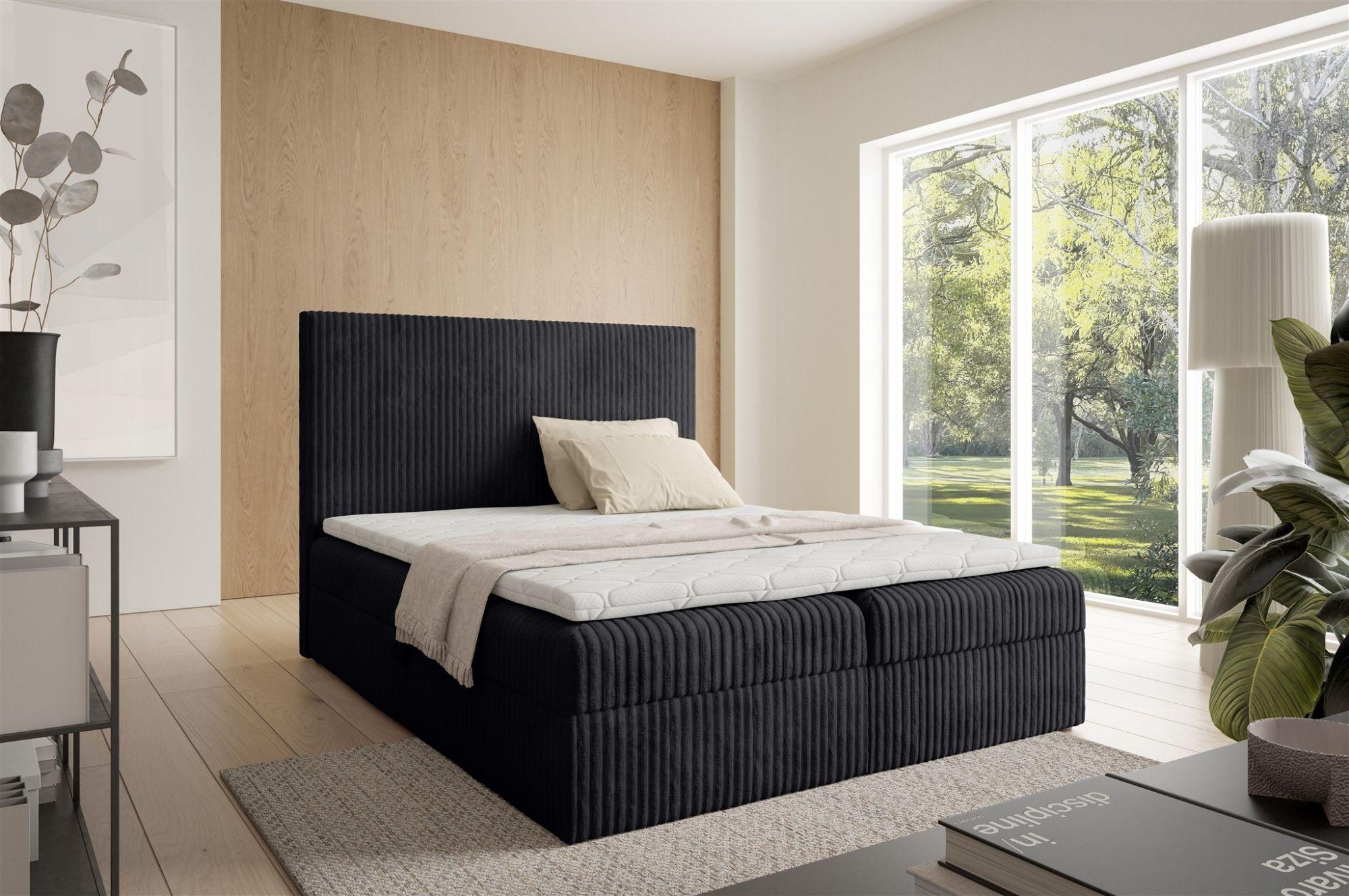 BOXBETT Arnau Textil Fun Möbel Möbel > Betten > Boxspringbetten Schwarz