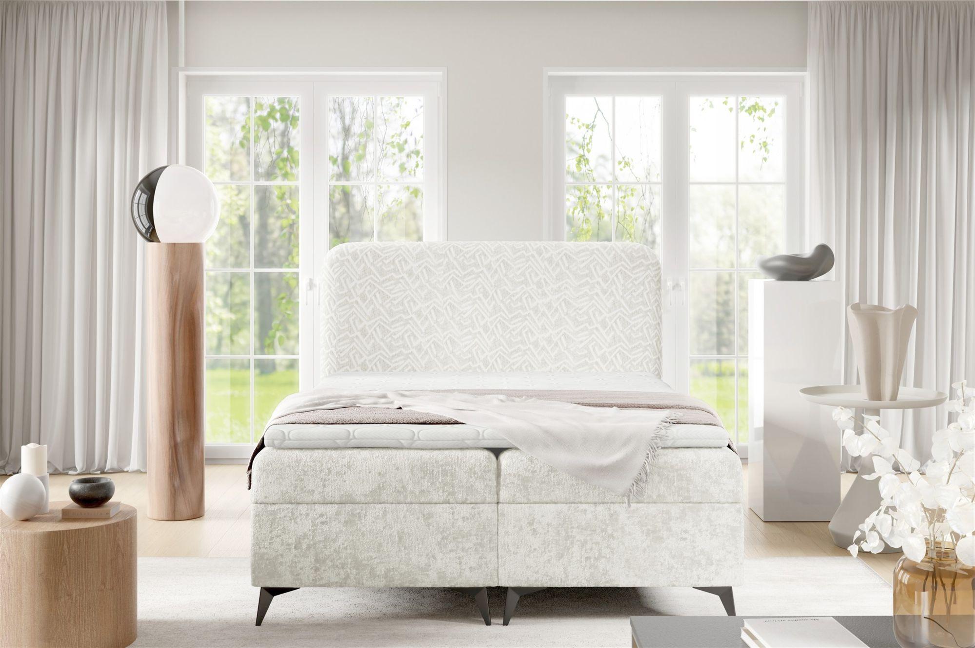 BOXBETT Triana Prem.. überlänge Textil Fun Möbel Möbel > Betten > Boxspringbetten Weiß