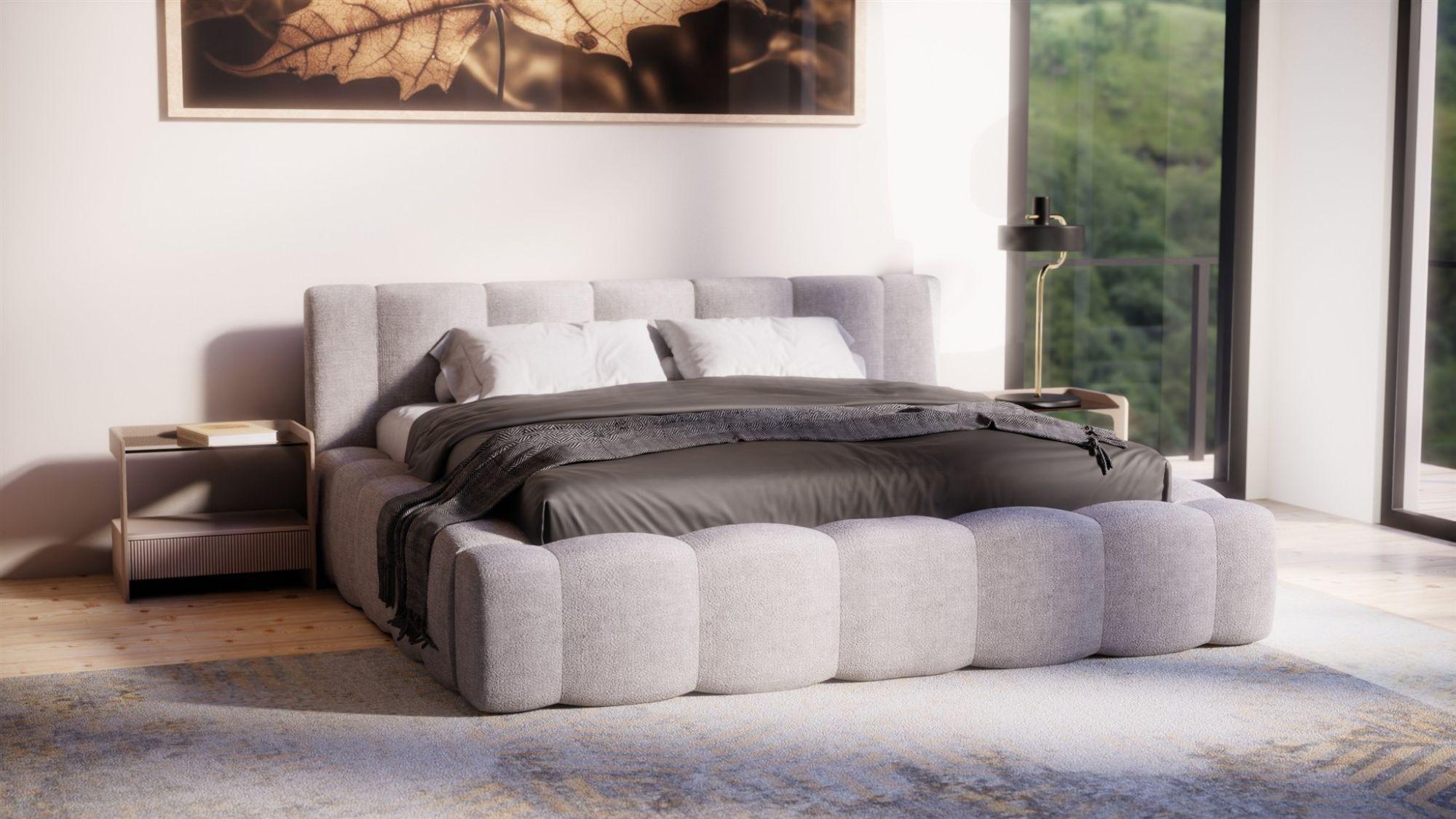 wohnli-moebel-suche-800001427749-1 POLSTERBETT Lizeth In Perfect Harmony Textil Fun Möbel Möbel > Betten > Polsterbetten Grau