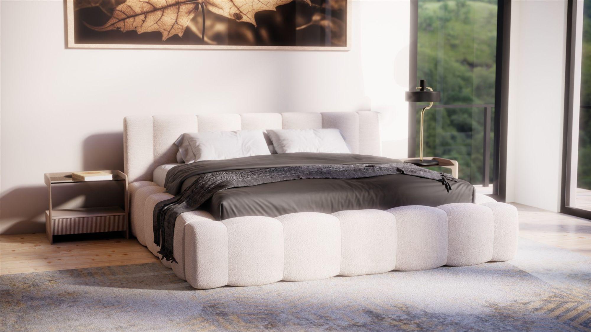 POLSTERBETT Lizeth Komplettset Textil Fun Möbel Möbel > Betten > Polsterbetten Beige