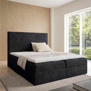 BOXBETT Arnau Premium Textil Fun Möbel Möbel > Betten > Boxspringbetten Schwarz