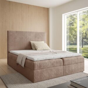 BOXBETT Arnau Premium Textil Fun Möbel Möbel > Betten > Boxspringbetten Braun