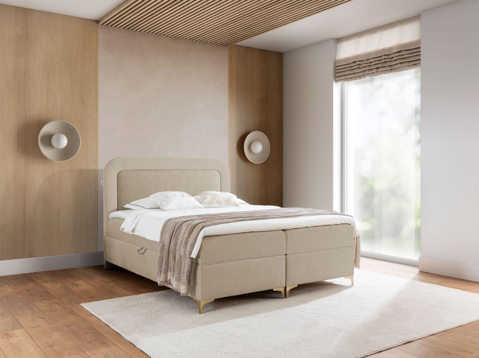BOXBETT Willow Textil Fun Möbel Möbel > Betten > Boxspringbetten Beige