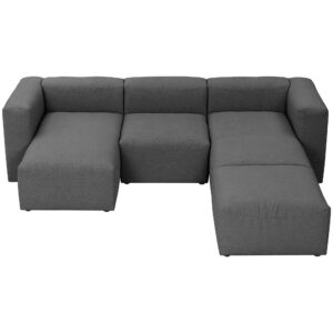 WOHNLANDSCHAFT 2 Kattrina Flachgewebe anthrazit Kunststoff 58aufmkessel Möbel > Sofas & Couches > Wohnlandschaften > Wohnlandschaften U-Form Anthrazit