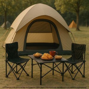 CAMPINGSET Schwarz Metall MCW Garten & Outdoor > Gartenmöbel > Gartenmöbel-Sets Schwarz