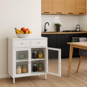 KOMMODE Weiß Metall MCW Möbel > Kommoden & Schubladenschränke > Kommoden Weiß