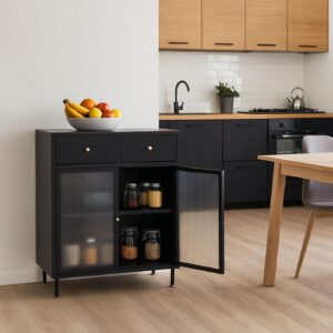 wohnli-moebel-suche-800001431380-1 KOMMODE Schwarz Metall MCW Möbel > Kommoden & Schubladenschränke > Kommoden Schwarz