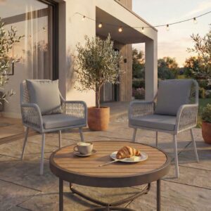 wohnli-moebel-suche-800001431436-1 GARTENSTUHL Hellgrau Textil MCW Garten & Outdoor > Gartenmöbel > Gartenstühle Grau