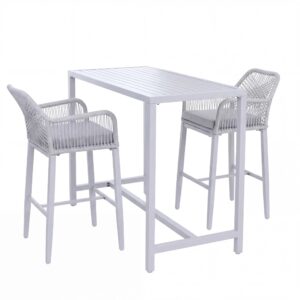 wohnli-moebel-suche-800001431605 Wohnli Möbelsuche - SET BARTISCH + BARHOCKER eckig Grau 3er Set-Set
