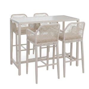 wohnli-moebel-suche-800001431630 Wohnli Möbelsuche - SET BARTISCH + BARHOCKER eckig Beige 5er-Set