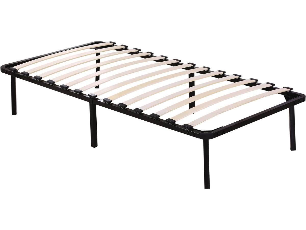 wohnli-moebel-suche-800001432023 Wohnli Möbelsuche - LATTENROST cadre à lattes + pieds pour matelas de 90 x 190 cm - 13 lattes Schwarz