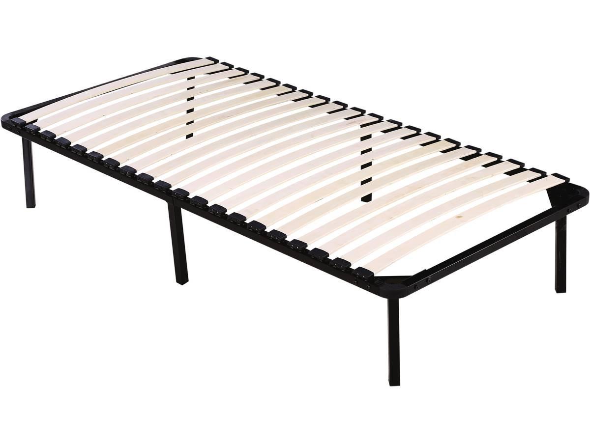 wohnli-moebel-suche-800001432050 Wohnli Möbelsuche - LATTENROST cadre à lattes + pieds pour matelas de 90 x 190 cm - 20 lattes Schwarz