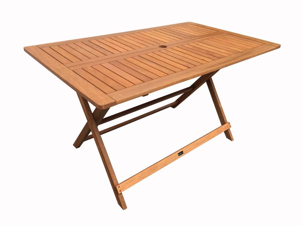 GARTEN-ESSMÖBELENSEMBLE séoul beige Holz Habitat Garten Garten & Outdoor > Gartenmöbel > Gartenmöbel-Sets Braun