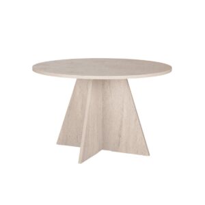 ESSTISCH mit rundem Tischplatte D120 cm 120/120/75 cm Holzwerkstoff Calicosy Möbel > Tische > Esstische Beige