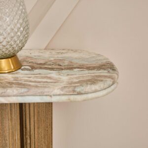 wohnli-moebel-suche-800001432448-1 KONSOLENTISCH aus Massivholz und Marmor 165/77/38 cm Naturmaterialien Signature Möbel > Kommoden & Schubladenschränke > Konsolentische Beige
