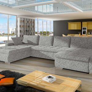 wohnli-moebel-suche-800001432837-1 WOHNLANDSCHAFT Caro Textil MIRJAN24 Möbel > Sofas & Couches > Wohnlandschaften > Wohnlandschaften U-Form Grau