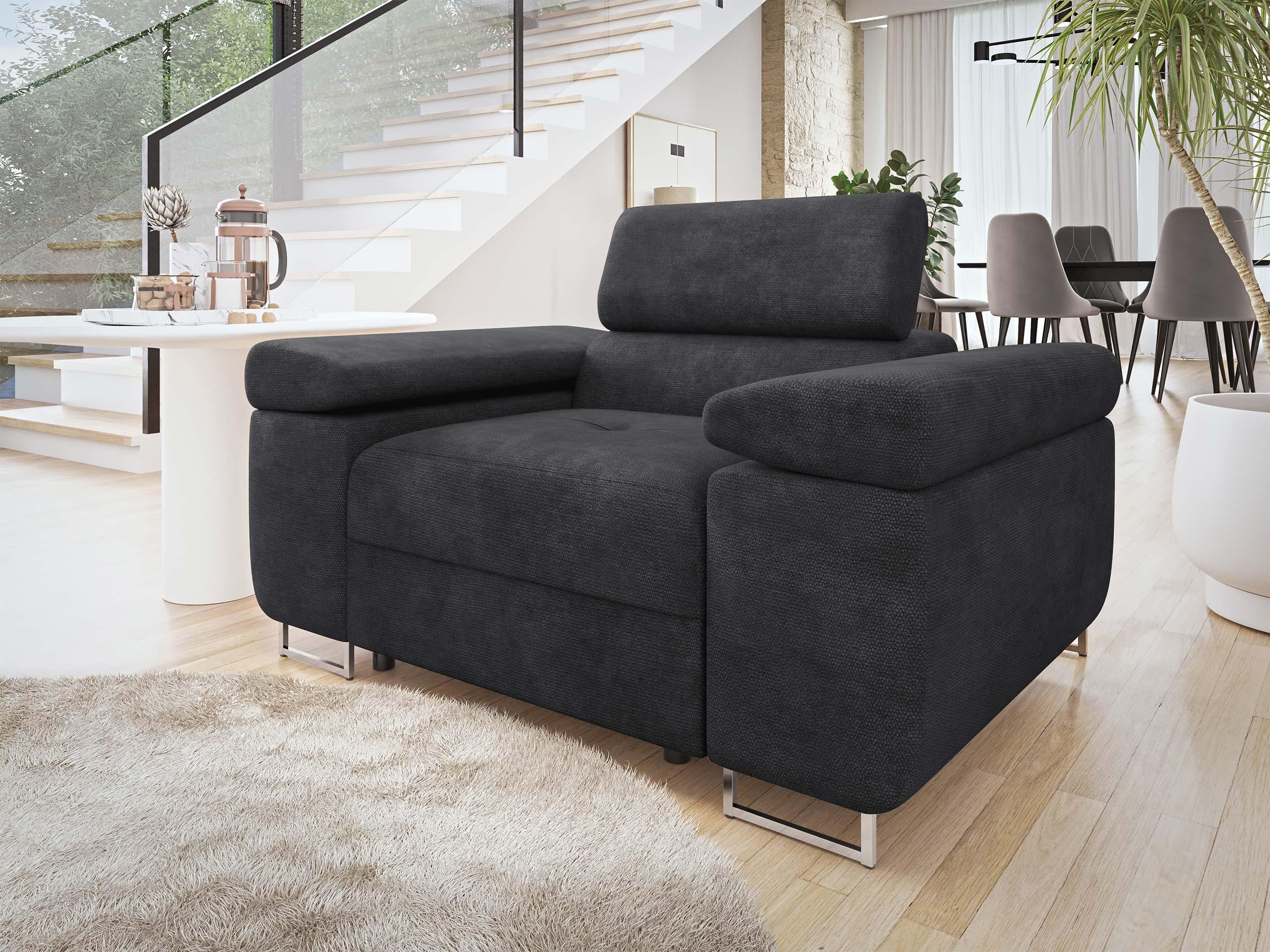 SESSEL Torezio Textil MIRJAN24 Möbel > Sessel > Polstersessel Anthrazit