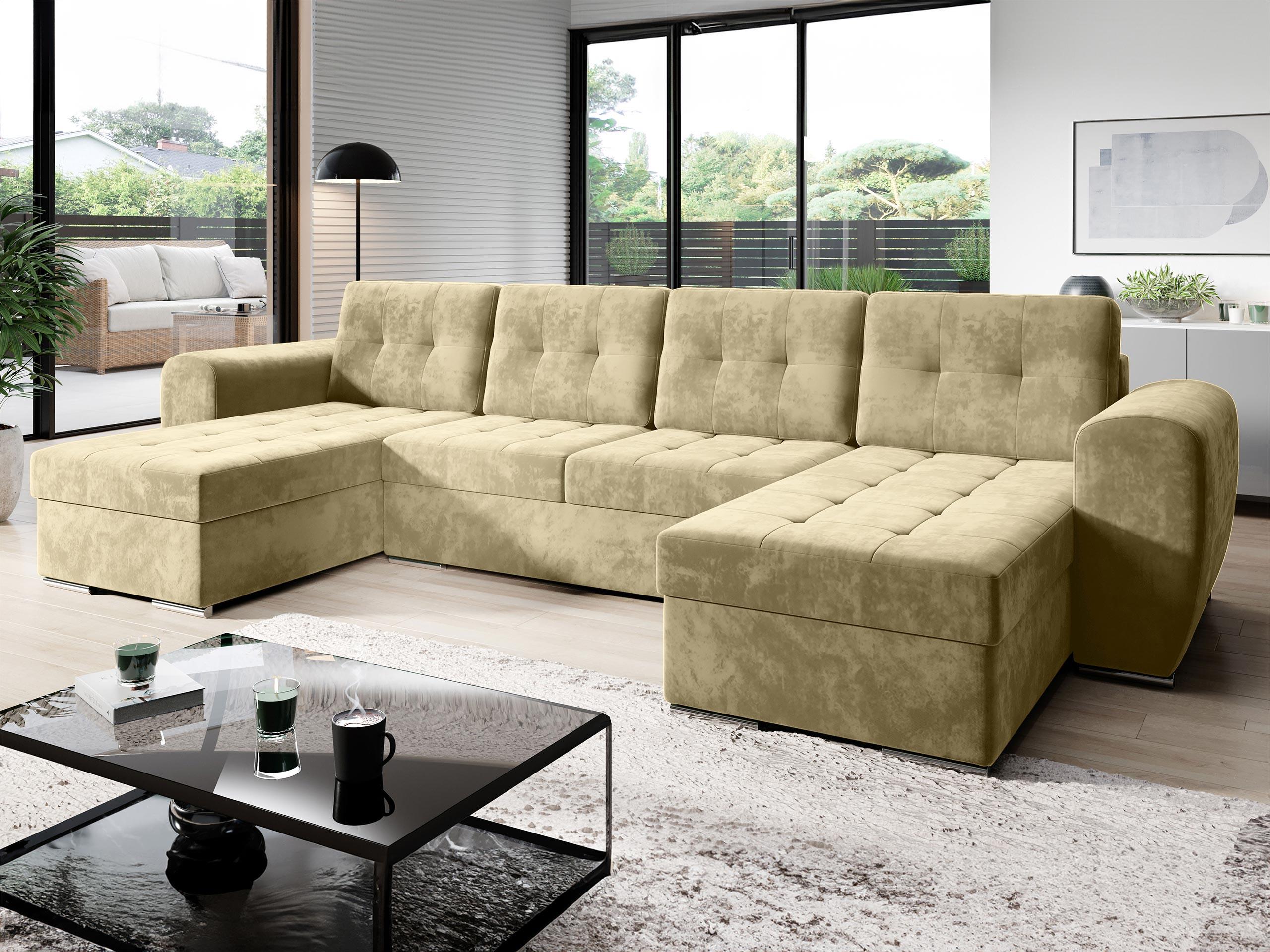 WOHNLANDSCHAFT Bari U Textil MIRJAN24 Möbel > Sofas & Couches > Wohnlandschaften > Wohnlandschaften U-Form Beige