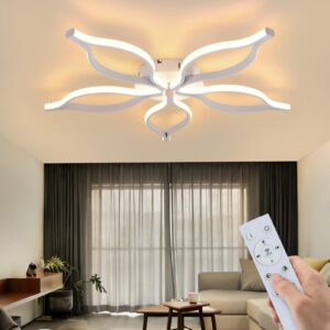 wohnli-moebel-suche-800001433799-1 LED DECKENLEUCHTE Ielwynne 80/38/6 cm Deckenlampe Metall ZMH Lampen & Leuchten > LED-Leuchten > LED-Deckenleuchten Weiß