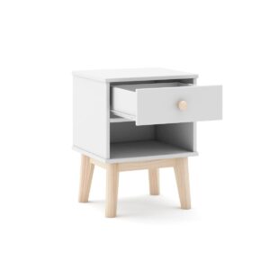 wohnli-moebel-suche-800001433913-1 NACHTTISCH Esteban Weiß 40/35/53.1 cm Holz Calicosy Möbel > Kommoden & Schubladenschränke > Nachttische Weiß