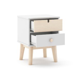 wohnli-moebel-suche-800001433920-1 NACHTTISCH Estefania Weiß 40/35/53 cm Holz Calicosy Möbel > Kommoden & Schubladenschränke > Nachttische Weiß