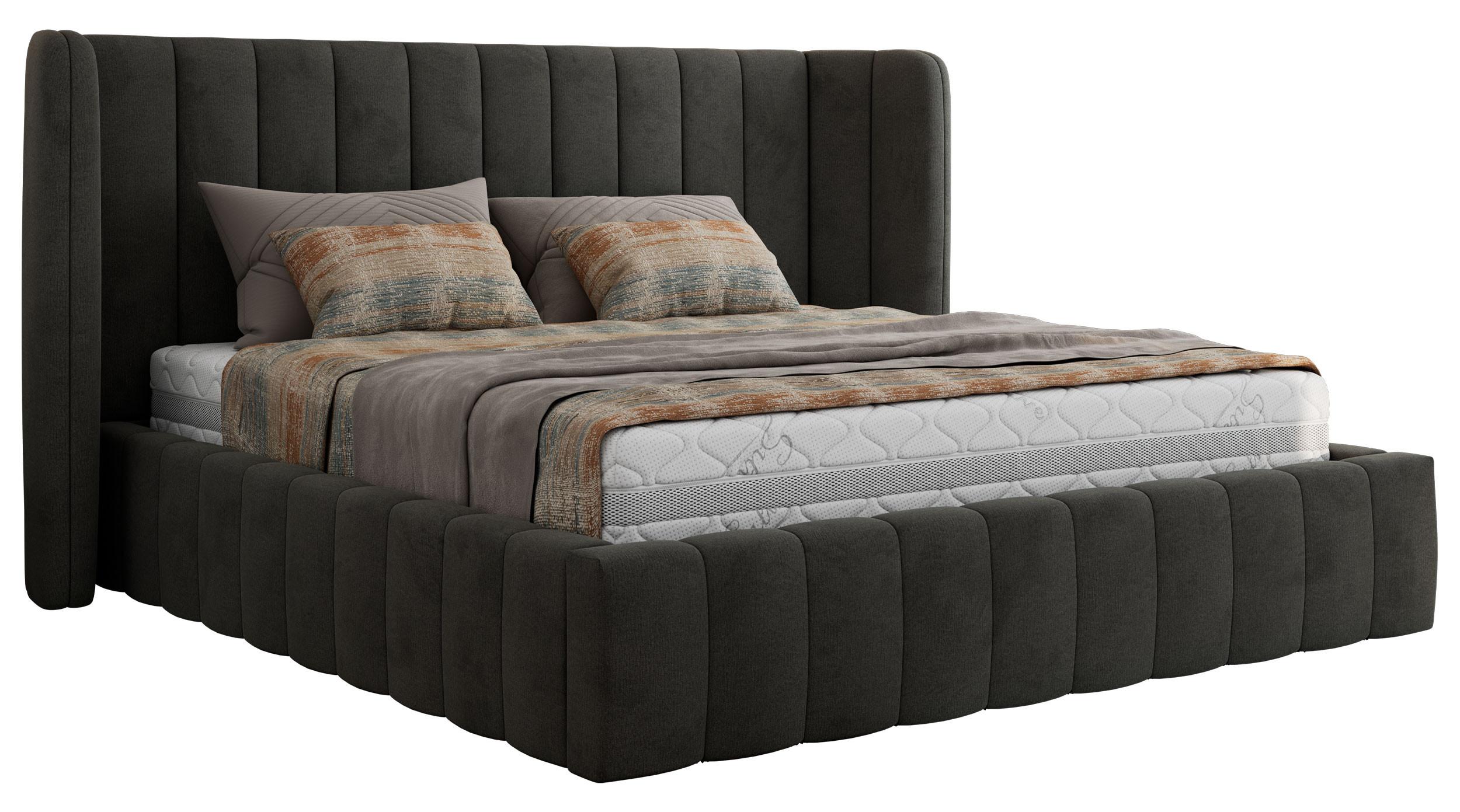 wohnli-moebel-suche-800001438417 Wohnli Möbelsuche - POLSTERBETT GOLETTA CLASSIC 140/200 - Dunkelgrau Velvet - Pocket-Matratze