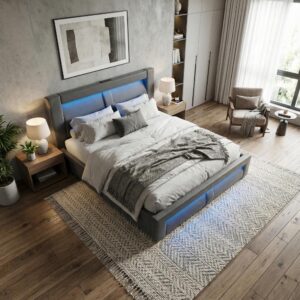wohnli-moebel-suche-800001442906-1 BETT 180x200 cm Grau Samt Textil Urban Meuble Möbel > Betten Grau