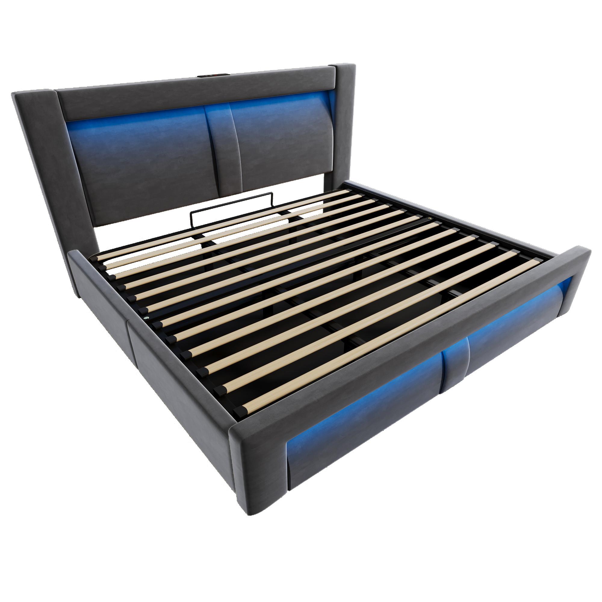 wohnli-moebel-suche-800001442906 Wohnli Möbelsuche - BETT 180x200 cm Grau Samt
