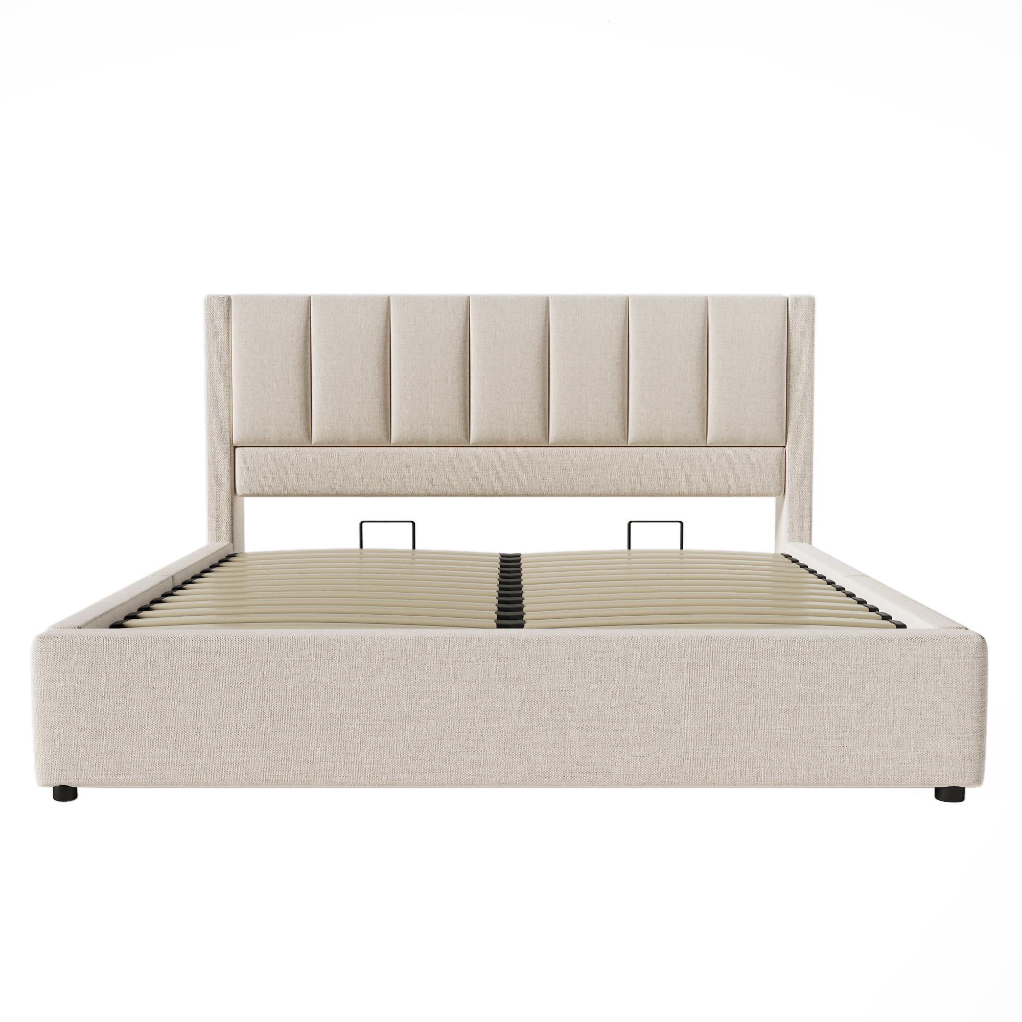 Wohnli Möbelsuche - BETT 160x200 cm Leinen Beige