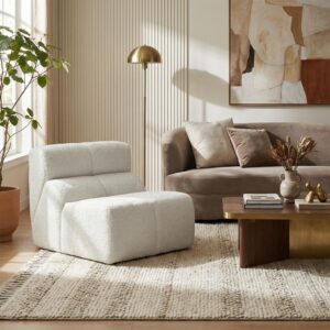 wohnli-moebel-suche-800001442915-1 SESSEL Samt mit Regentropfen-Struktur Montagefrei Textil Urban Meuble Garten & Outdoor > Gartenmöbel > Gartenliegen Weiß